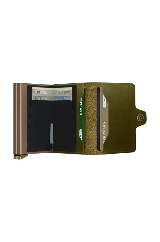 Usnjena denarnica Secrid Aluminij, Naravno usnje