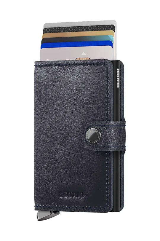 Usnjena denarnica Secrid mornarsko modra