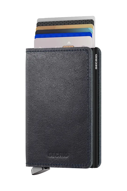 Шкіряний гаманець Secrid темно-синій