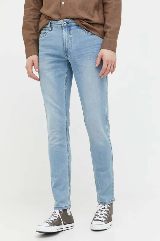 niebieski Solid jeansy Joy Męski