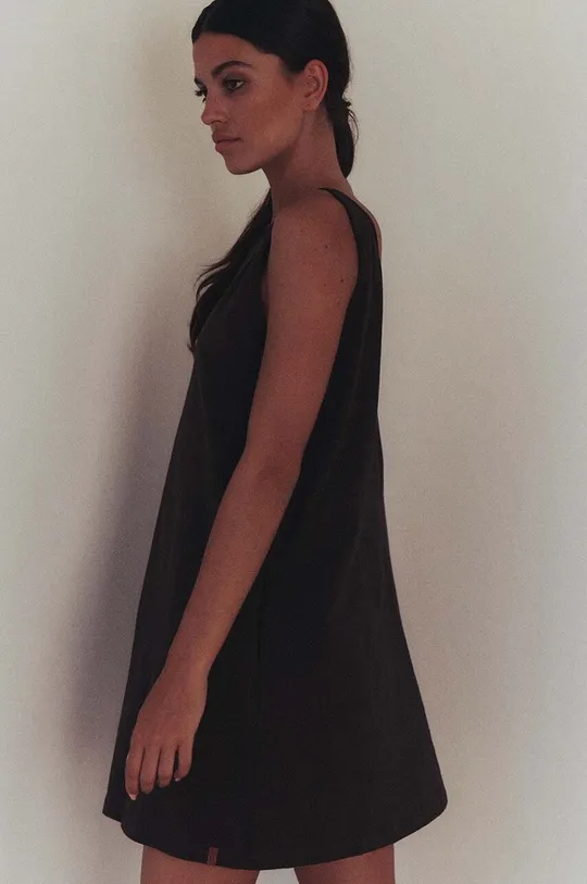 Бавовняна сукня MUUV. sukienka #SKATEGIRL коричневий