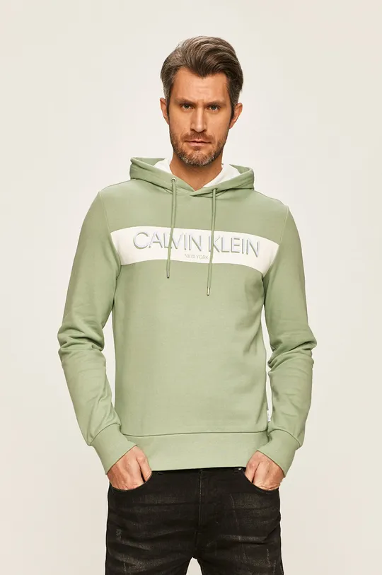 zielony Calvin Klein - Bluza Męski