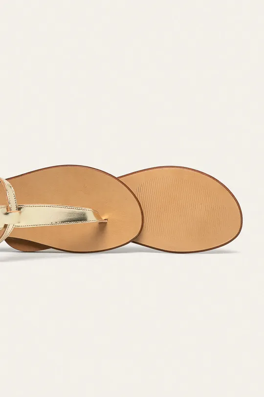 zlatá Trussardi Jeans - Kožené sandále
