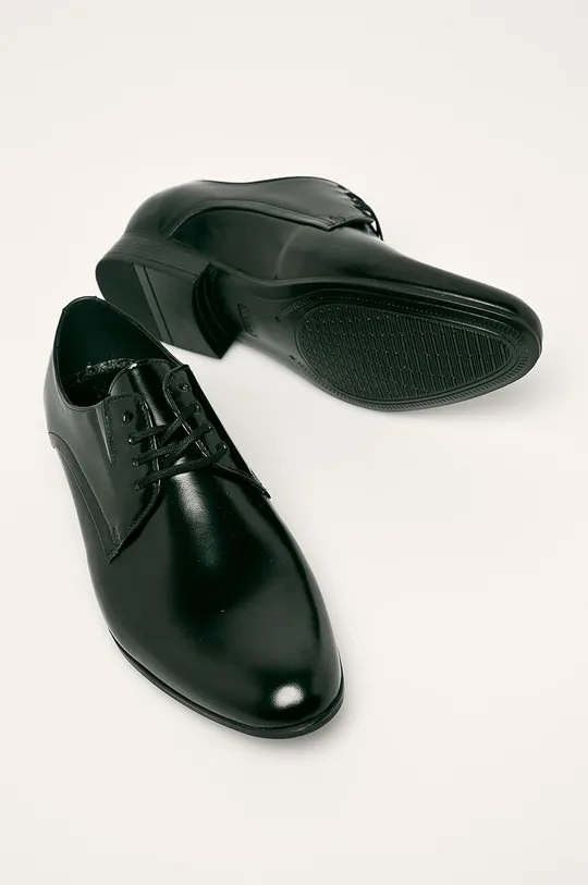 μαύρο Wojas - Δερμάτινα κλειστά παπούτσια