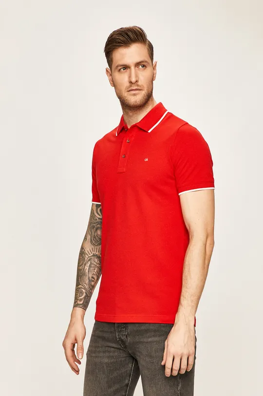 červená Calvin Klein - Pánske polo tričko Pánsky
