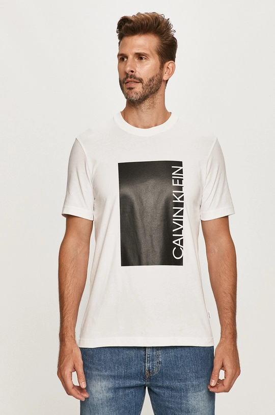 biały Calvin Klein - T-shirt Męski