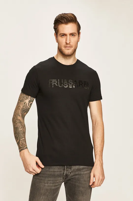 čierna Trussardi Jeans - Pánske tričko Pánsky