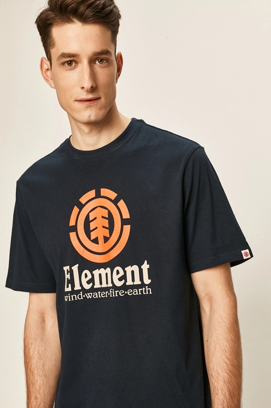 granatowy Element - T-shirt Męski