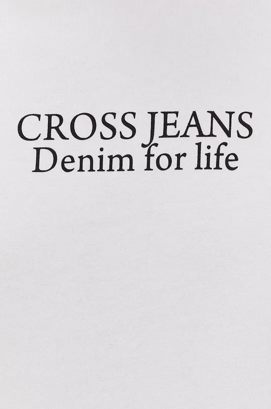 білий Бавовняна кофта Cross Jeans