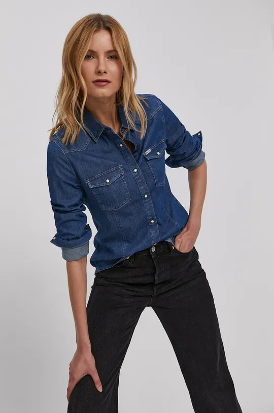 niebieski Cross Jeans Koszula jeansowa Damski