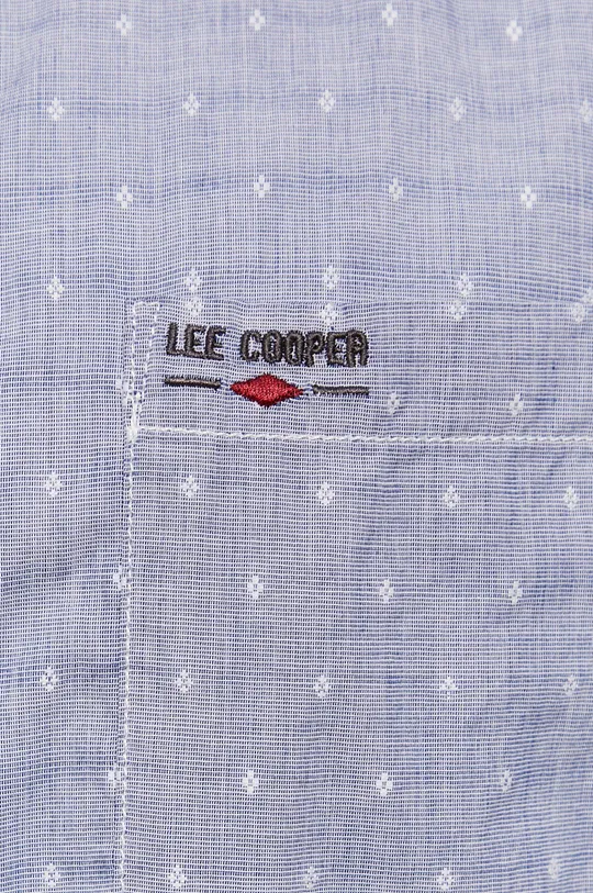 Хлопковая рубашка Lee Cooper голубой