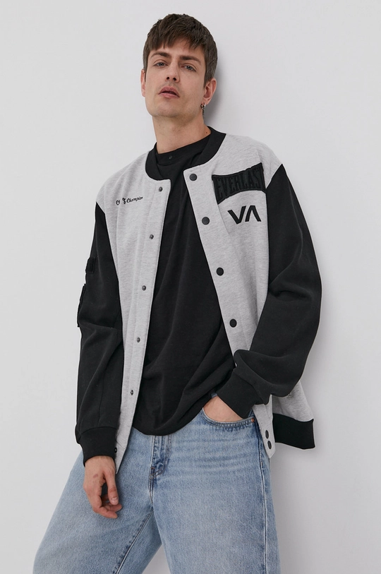 szürke RVCA bomber dzseki Férfi