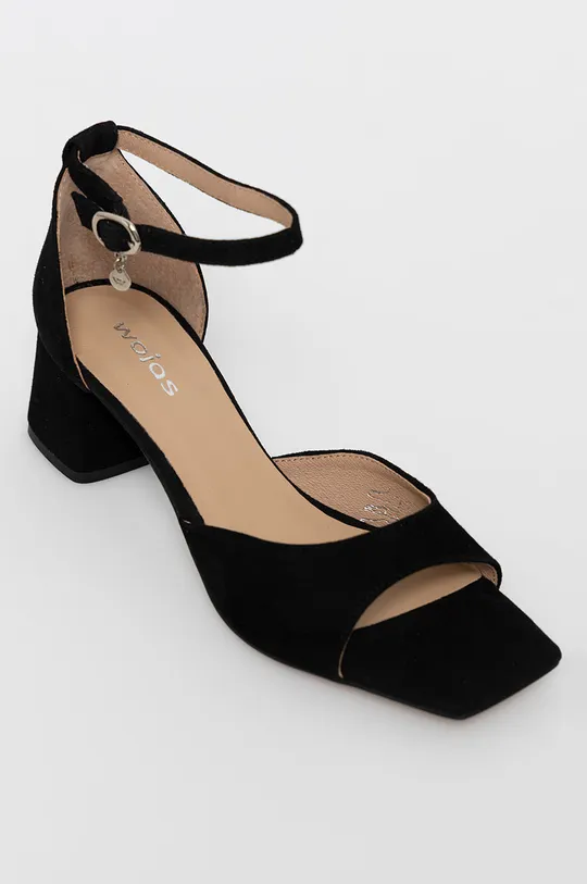 Semišové sandále Wojas čierna
