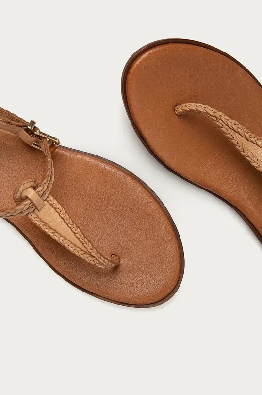 béžová Kožené sandále Wojas
