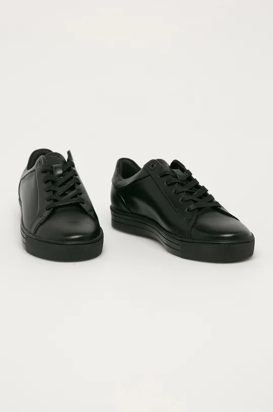 Kožená obuv Wojas čierna