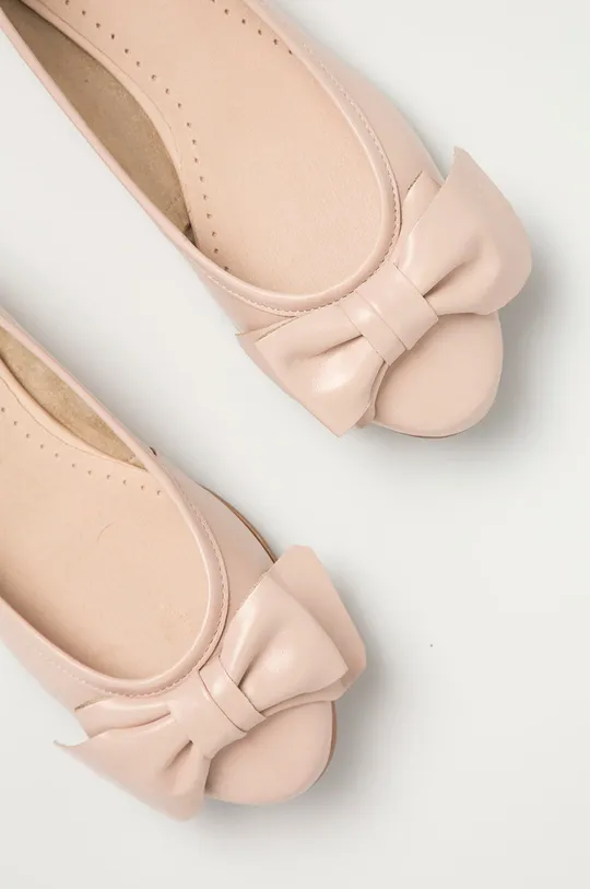 rózsaszín Wojas bőr balerina cipő