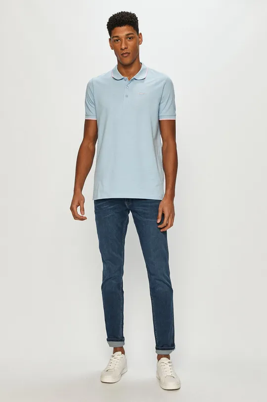 Cross Jeans - Polo tričko modrá