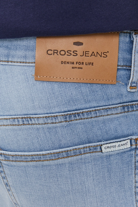 modrá Rifľové krátke nohavice Cross Jeans