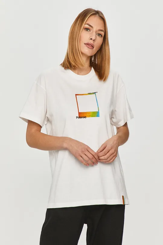 biały Local Heroes - T-shirt x Polaroid Damski