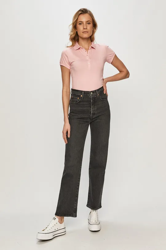 Cross Jeans - T-shirt różowy