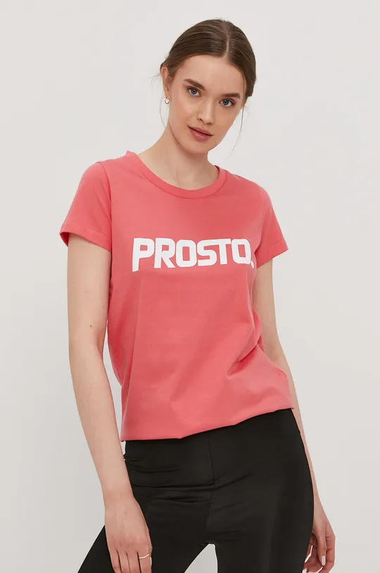 różowy Prosto T-shirt Damski
