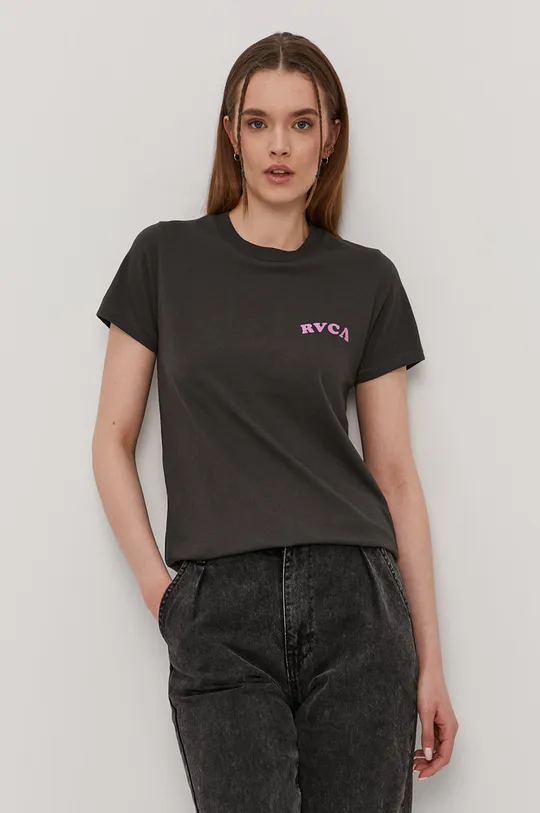 czarny RVCA T-shirt Damski