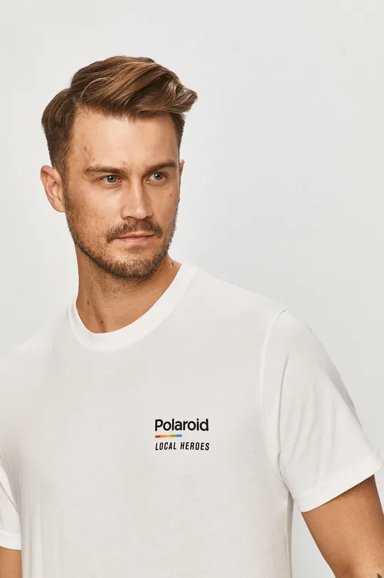 biały Local Heroes - T-shirt x Polaroid