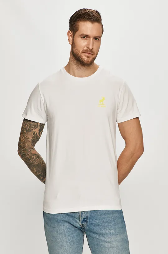 biały Fat Moose - T-shirt Męski
