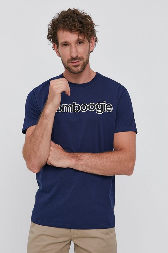 granatowy Bomboogie T-shirt Męski