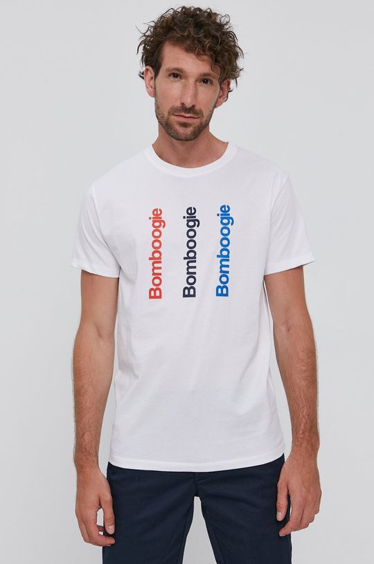biały Bomboogie T-shirt Męski