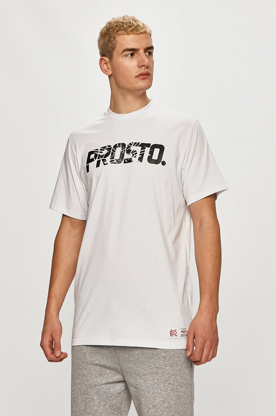 biały Prosto - T-shirt Męski