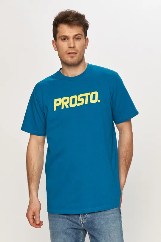 turkusowy Prosto T-shirt Męski
