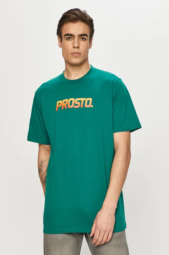 zielony Prosto - T-shirt Męski