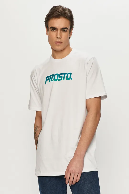 biały Prosto - T-shirt Męski