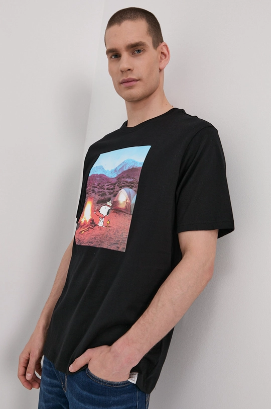 czarny Element T-shirt x Peanuts Męski