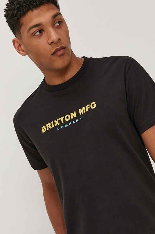 czarny Brixton T-shirt Męski