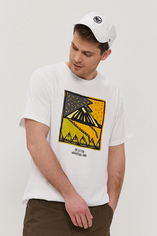 biały Brixton T-shirt