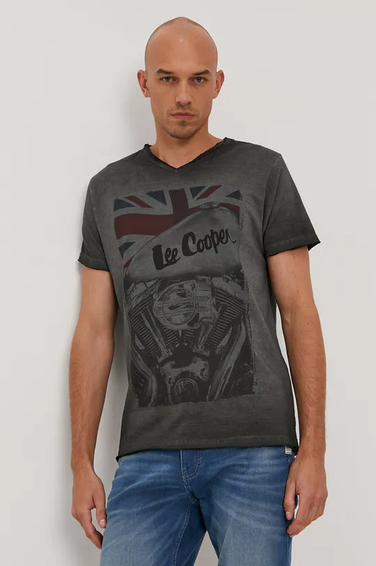 szary Lee Cooper T-shirt Męski
