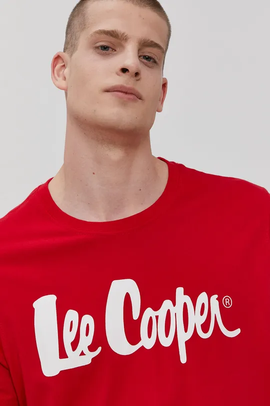 červená Tričko Lee Cooper
