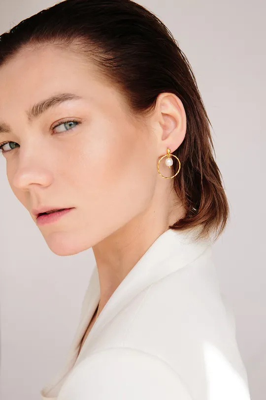 Ania Kruk - Aranyozott ezüst fülbevaló Ariel arany