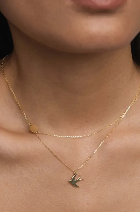 Ania Kruk - Strieborný pozlátený náhrdelník Believe zlatá