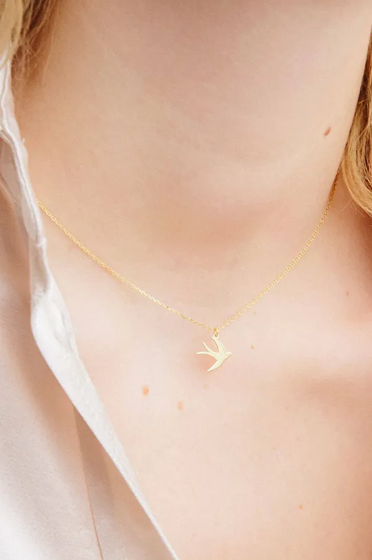 Ania Kruk - Strieborný pozlátený náhrdelník Believe  Striebro pozlátené 24k zlatom