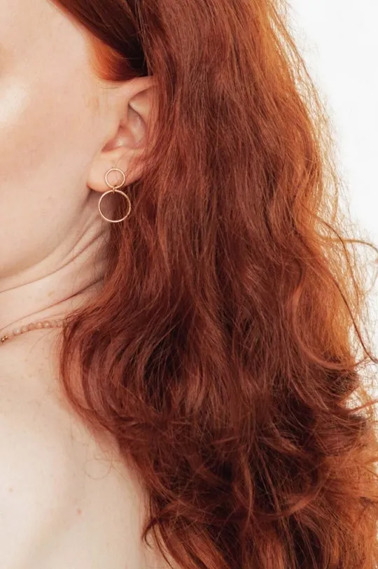Ania Kruk - Срібні сережки з позолотою Cosmo  Срібло покрите золотом 999 проби