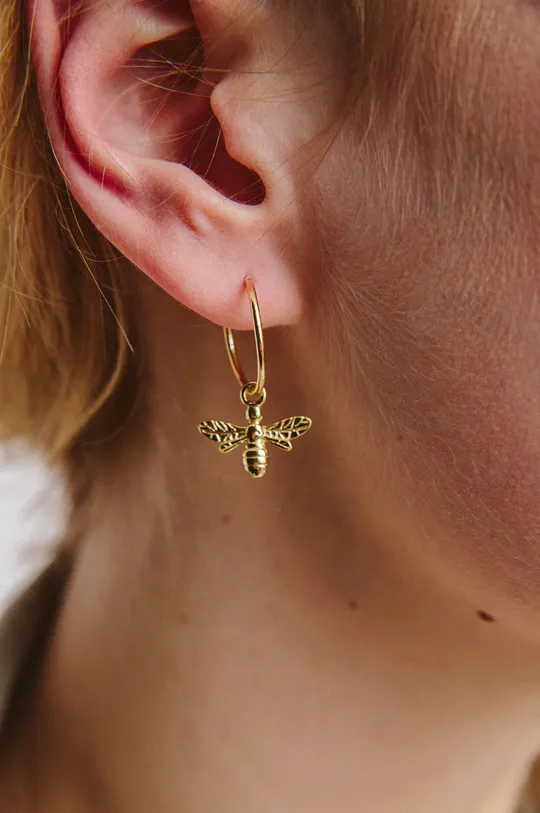 Ania Kruk - Ασημένια επιχρυσωμένα σκουλαρίκια Hippie χρυσαφί