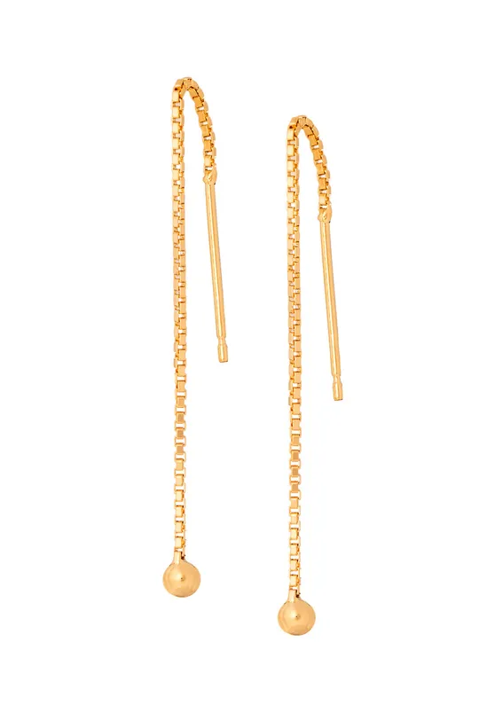 золотий Ania Kruk - Срібні сережки з позолотою Oval Жіночий