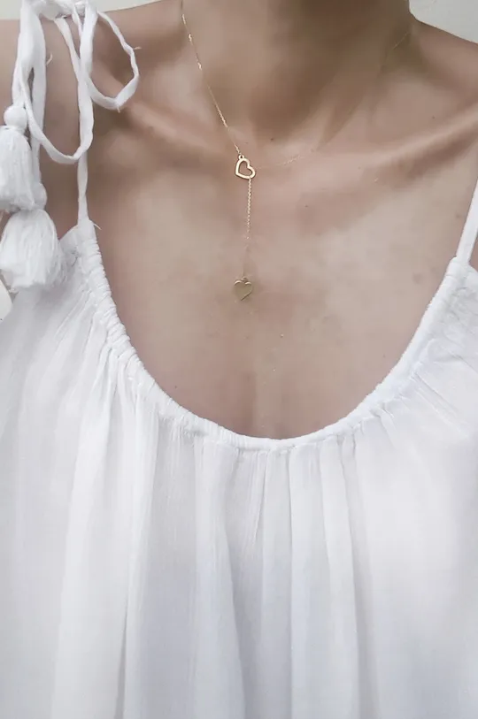 Ania Kruk - Strieborný pozlátený náhrdelník Romantica zlatá