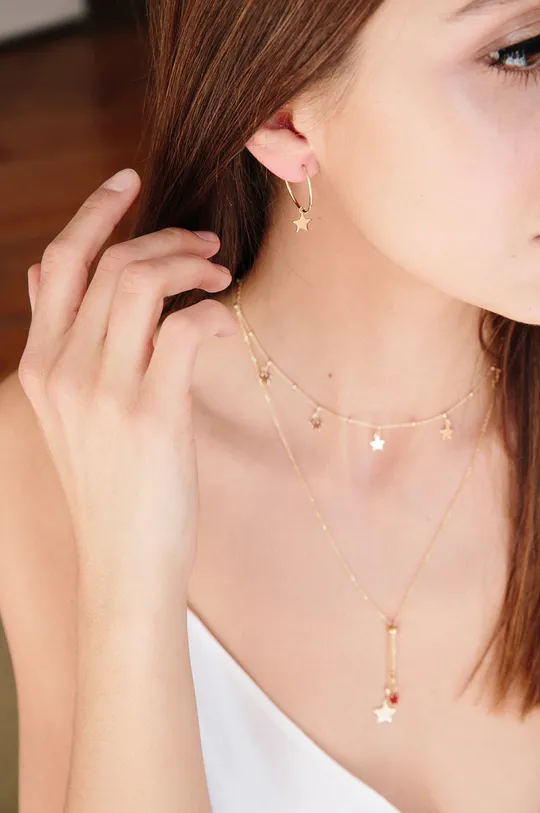 Ania Kruk - Ασημένια επιχρυσωμένα σκουλαρίκια Sky χρυσαφί