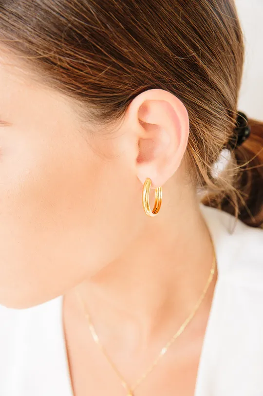 Ania Kruk - Aranyozott ezüst fülbevaló Trendy arany