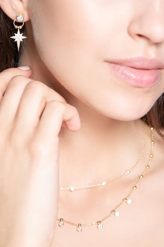 ANIA KRUK - Ασημένια επιχρυσωμένα σκουλαρίκια Trendy χρυσαφί