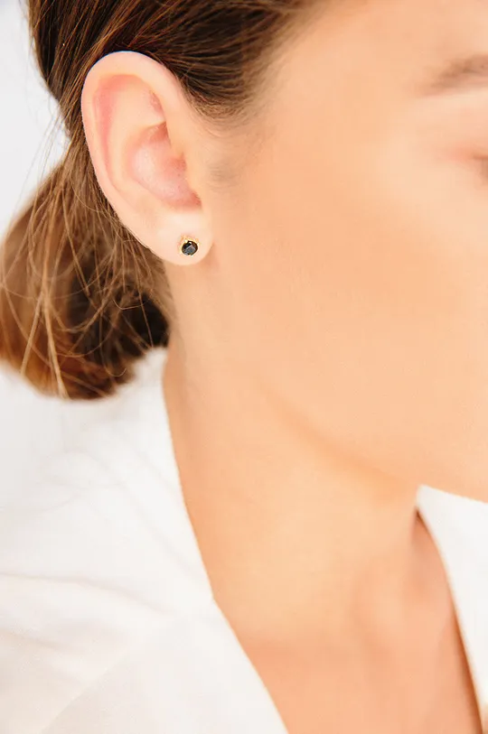 Ania Kruk - Ασημένια επιχρυσωμένα σκουλαρίκια Rock It χρυσαφί